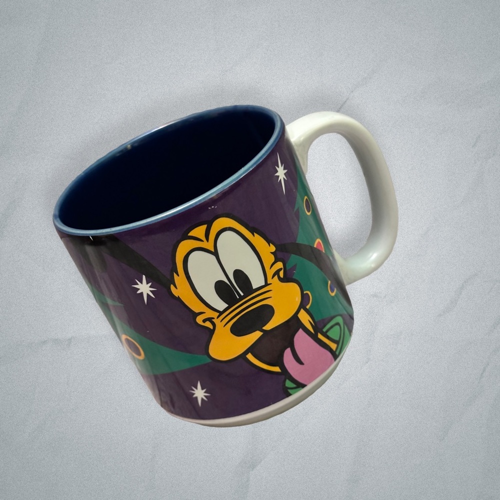 Disney Store Pluto ceramic Mug - Purple and White